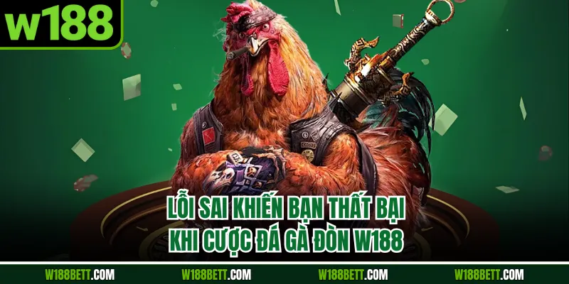 Lỗi sai khiến bạn thất bại khi cược đá gà đòn W188